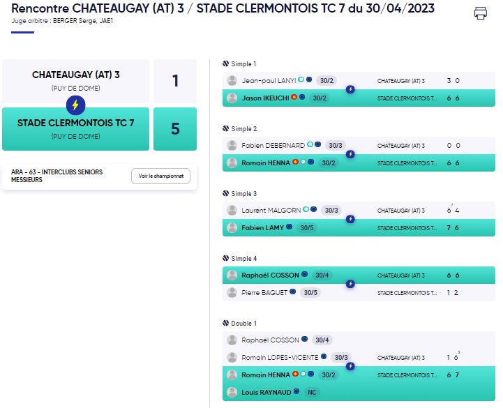 dep 5 poule a rencontre 1