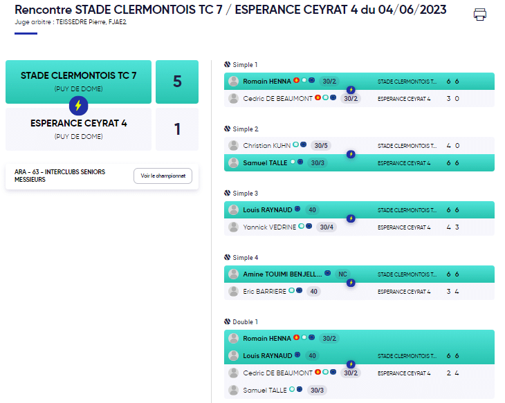 dep 5 poule a rencontre 5